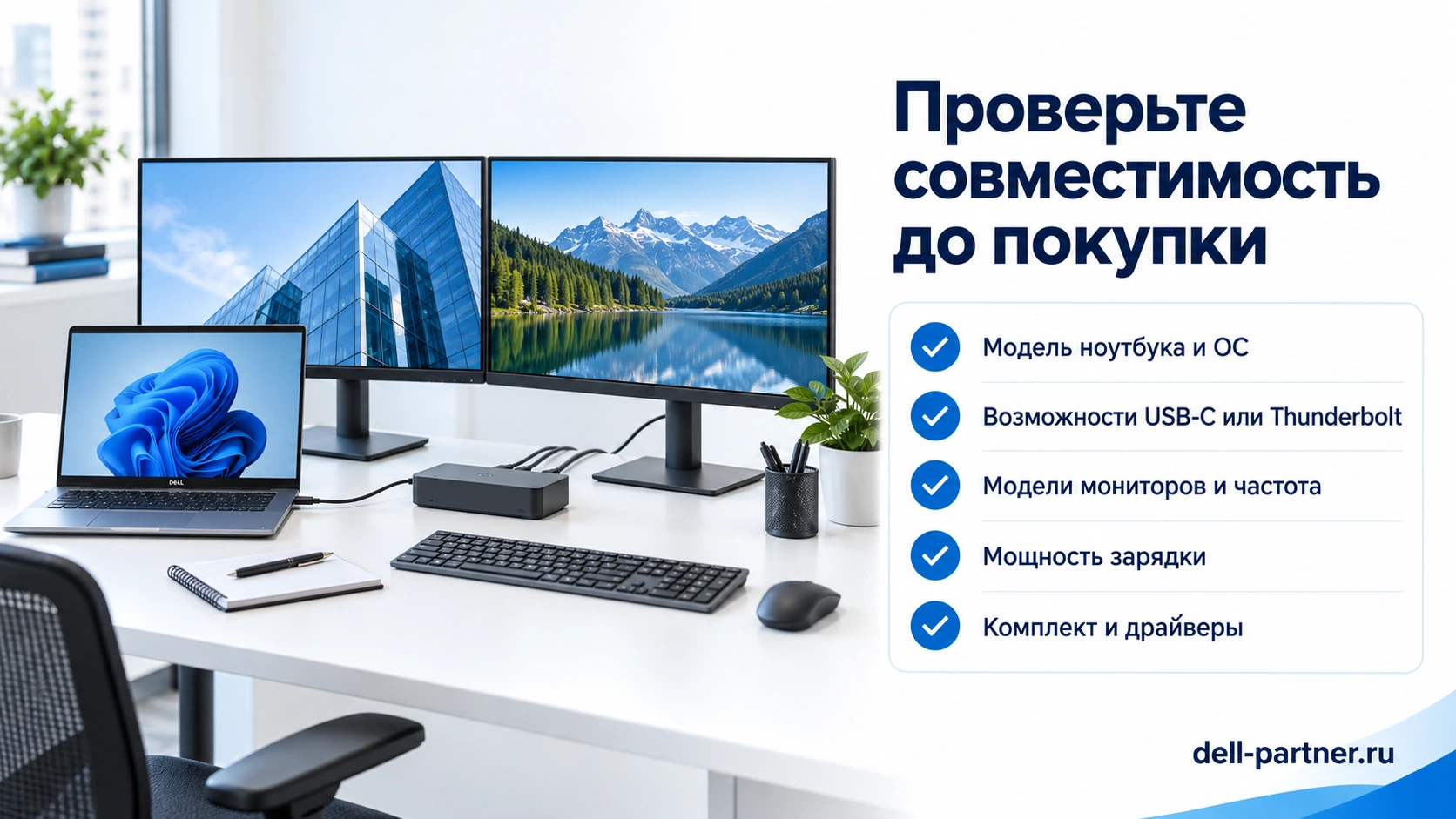 Проверка совместимости док-станции Dell: ноутбук, интерфейс, мониторы, зарядка и драйверы