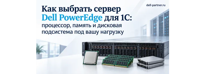 Как выбрать сервер Dell PowerEdge для 1С: процессор, память и дисковая подсистема под вашу нагрузку