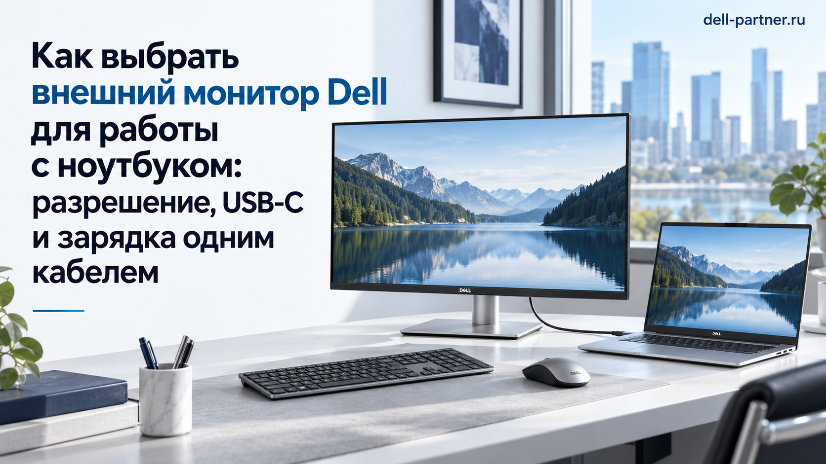 Как выбрать внешний монитор Dell для работы с ноутбуком: разрешение, USB-C и зарядка одним кабелем
